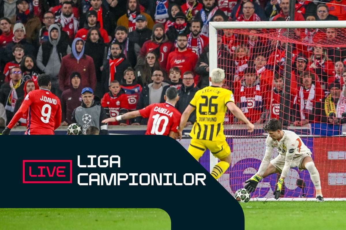 Liga Campionilor LIVE Lille conduce Dortmund dupa gafa portarului Kobel