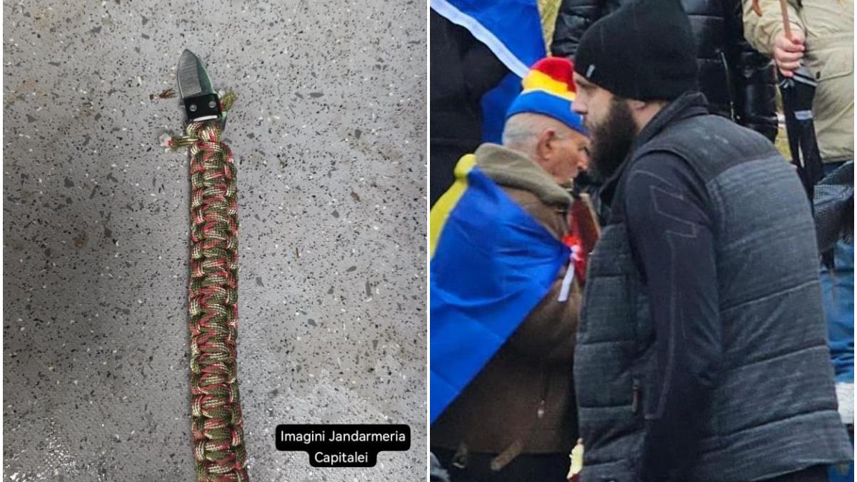 Polonezul instigator prins cu cutit la protest retinut