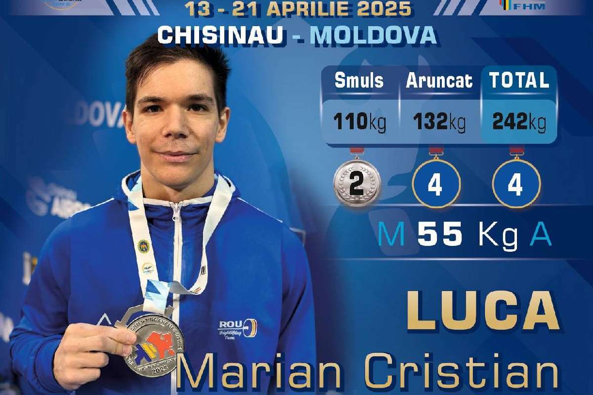 Cristian Luca argint la Europenele de haltere din Chisinau