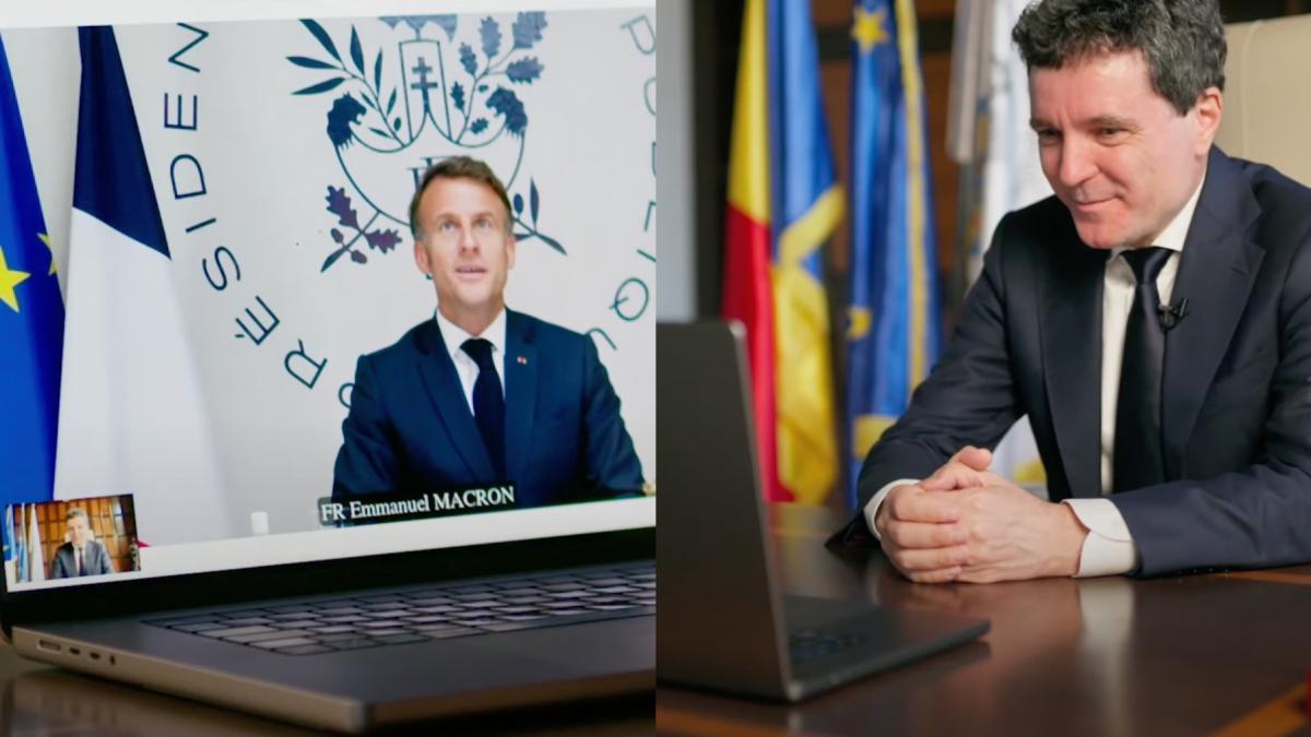 Macron isi anunta sustinerea pentru Nicusor Dan