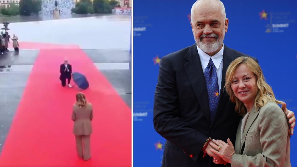 Premierul Albaniei a ingenuncheat in fata Giorgiei Meloni