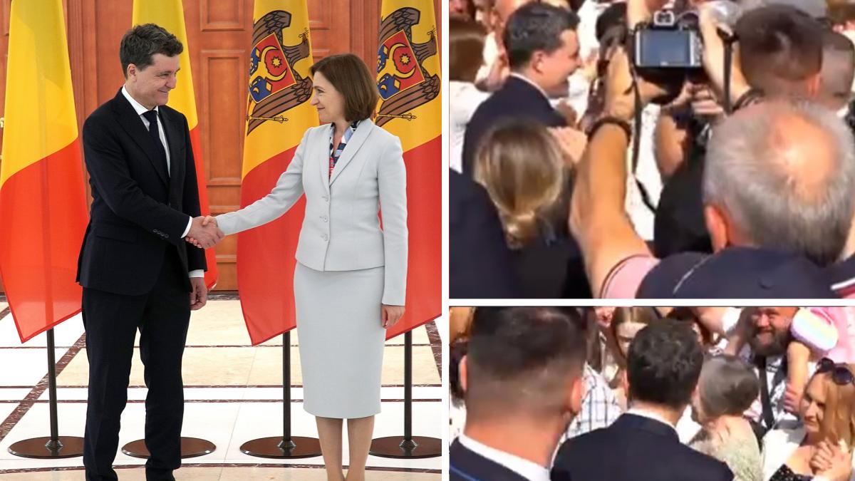 Presedintele Nicusor Dan primit cu entuziasm la Chisinau