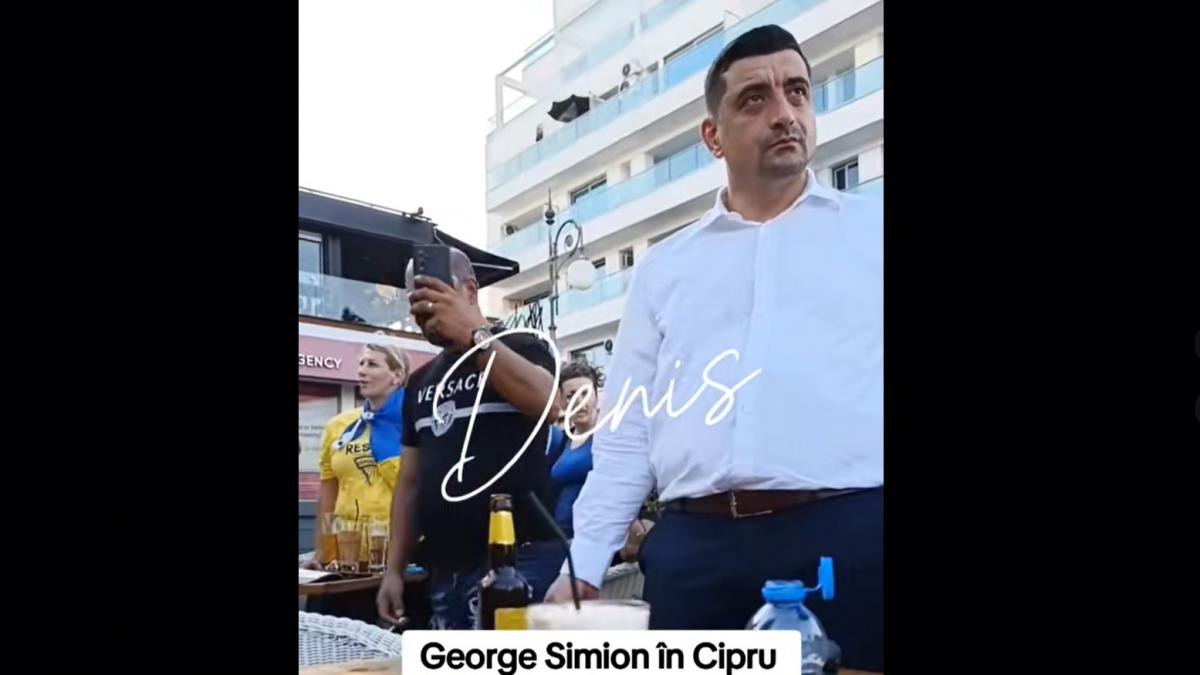 George Simion film at la bere in Cipru in proteste