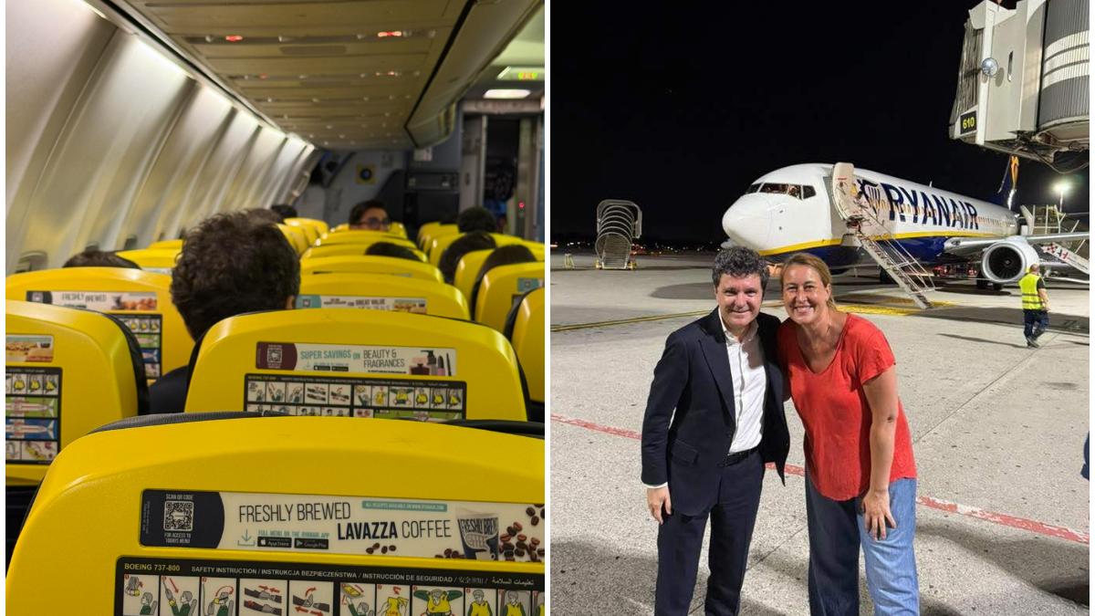 Imagini neobinuite cu Presedintele Nicusor Dan in avion low cost