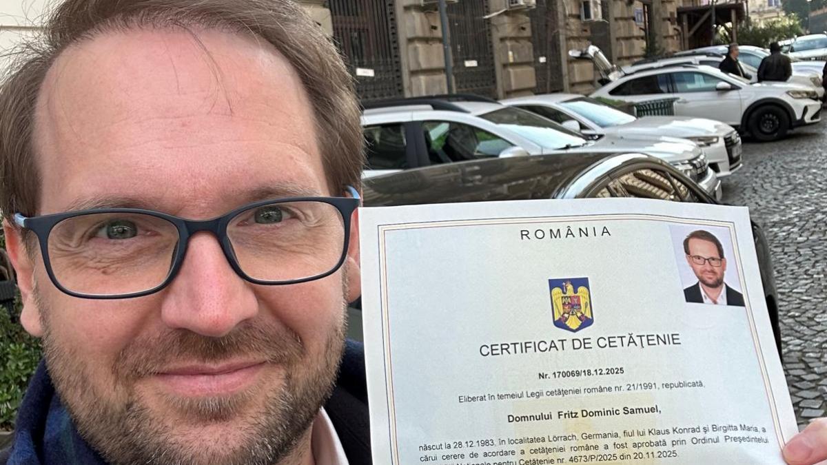 Dominic Fritz a obtinut cetatenia romana1766062196