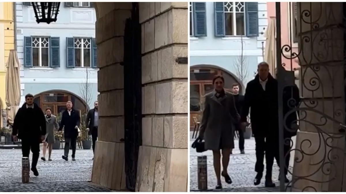 Aparitia rara a lui Klaus Iohannis impreuna cu sotia sa la slujba de Florii de la biserica din Sibiu1774815472