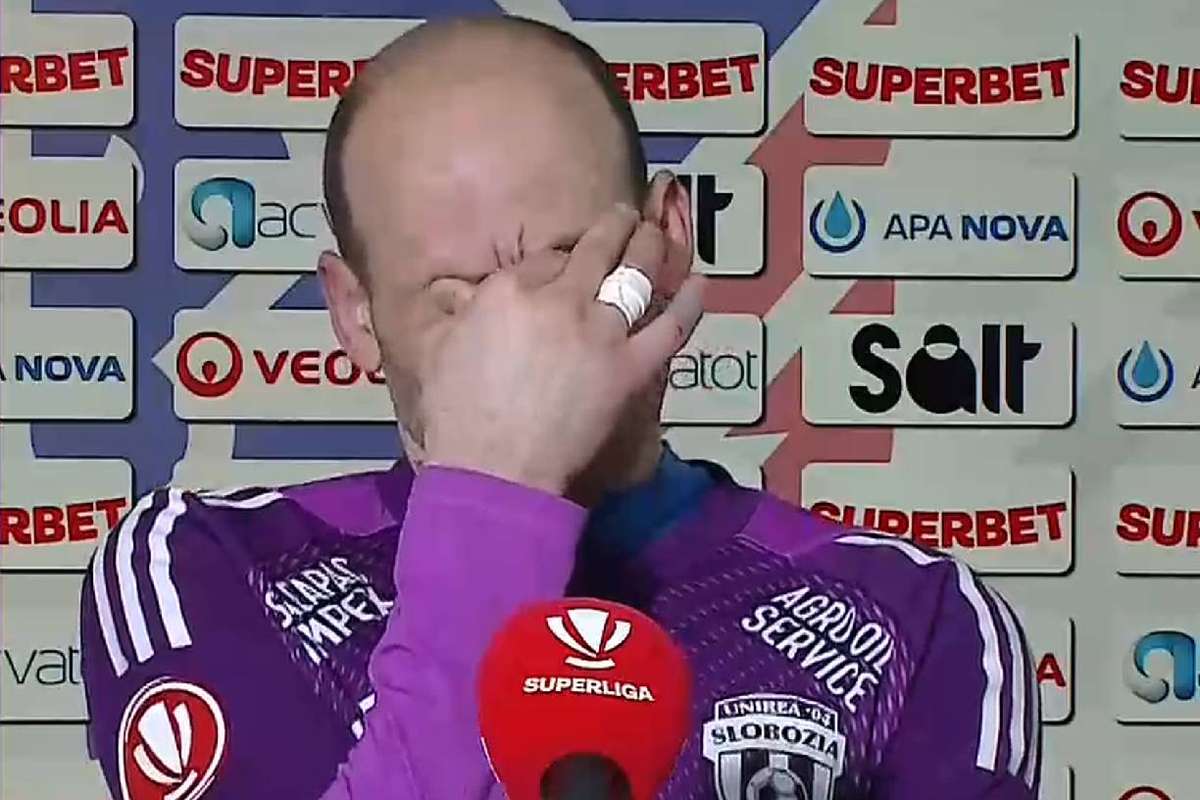 Portarul Denis Rusu in lacrimi dupa meciul FC Botosani Slobozia 3 21773685645