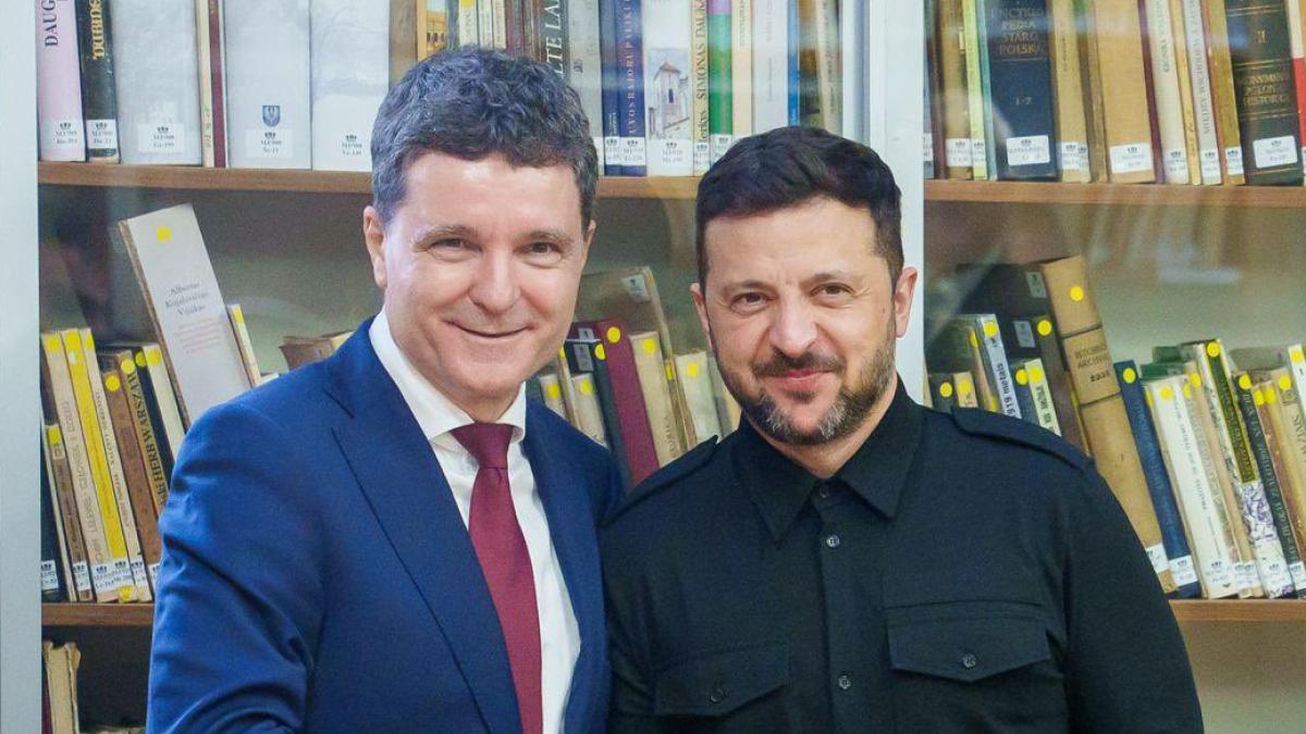 Volodimir Zelenski vine in Romania Nicusor Dan il va intampina la Palatul Cotroceni1773292685