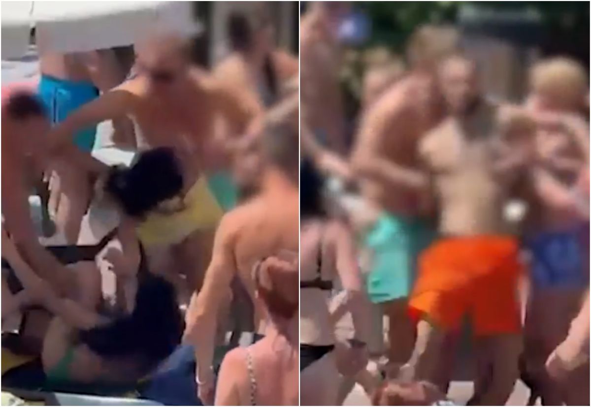 Bataie generala intr o statiune populata de romani Zeci de turisti s au batut si s au calcat in picioare din cauza unui sezlong Incidentul surprins de camerele de filmat ale martorilor1782473504